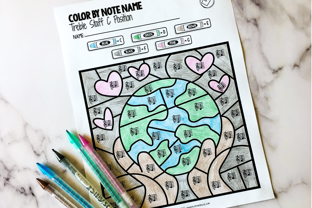 why you ll love color by note name worksheets mootown music